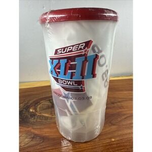 SUPER BOWL XLII 42 Souvenir Cup/.XL shirt New Arizona NY Giants NE Patriots 2008